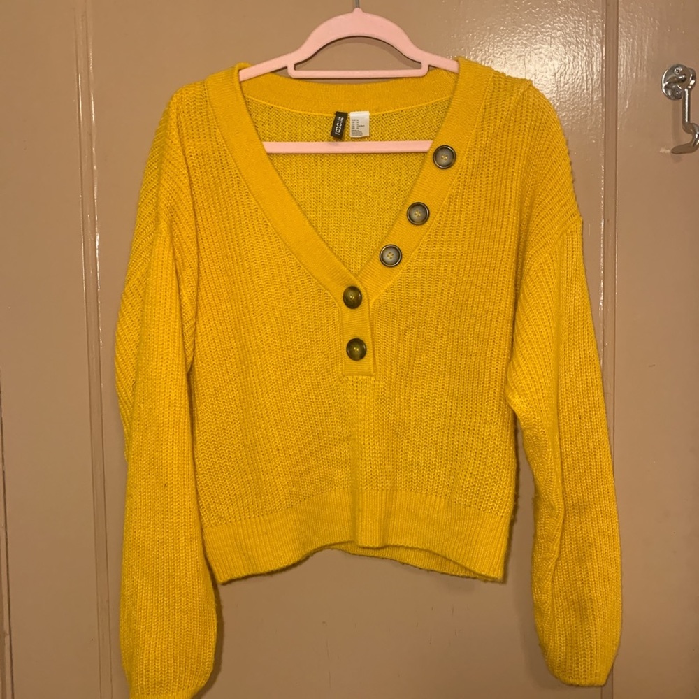 h&m yellow sweater